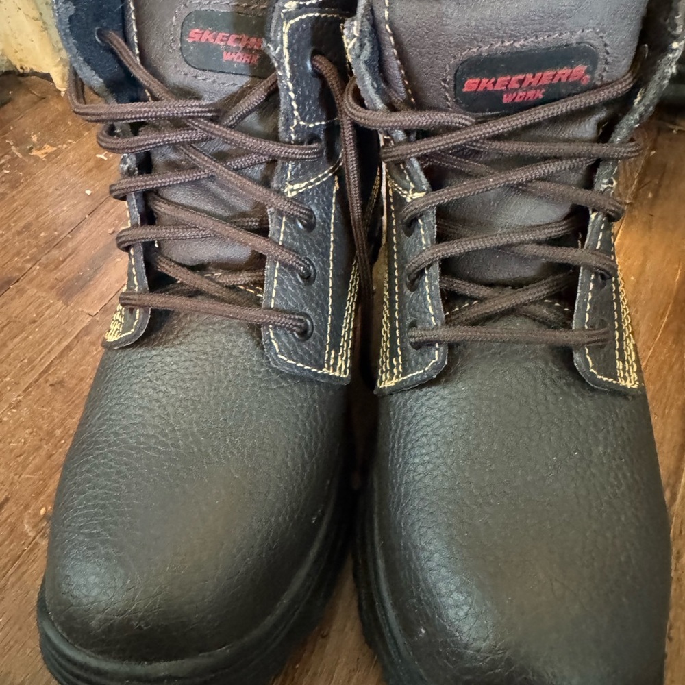 Skechers Work Brown Lace-Up Safety Boots